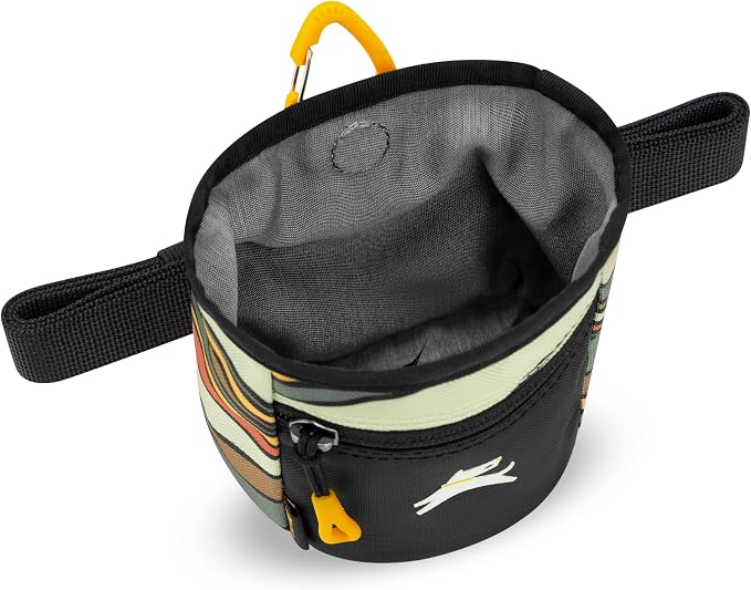 OllyDog, Goodie Treat Bag, Dog Treat Training Pouch | Magnetic Closure | 3 Ways to Wear | Hands-Free Waist Belt | Water-Resistant Recycled Vegan Fabric (Ventura '73)