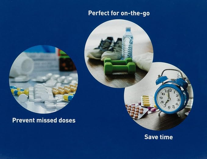 Ezy Dose Pill Suite Weekly (7-Day) Pill Organizer, Vitamin and Medicine Packaging System for Travel, Includes Sorter, Sealer, Batteries, and 200 Easy-Tear Pill Pouches, BPA Free