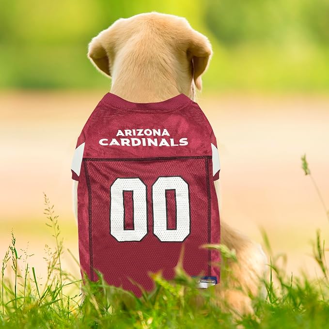 Pets First NFL Arizona Cardinals Dog Jersey, Size X-Small, Football Shirt Costume for Pet, Dog Sports T-Shirt, NFL Team Clothing for Cats, Licensed Pet Apparel Available in 7 Sizes and 32 Teams