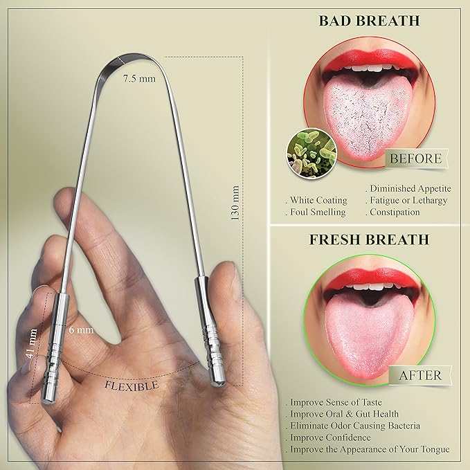 Dental Tools Kit for Teeth Cleaning (6 Pack) – Stainless Steel Oral Care Set with Plaque Remover, Scaler, Mirror & Tongue Scraper, Includes Storage Case for Personal Use