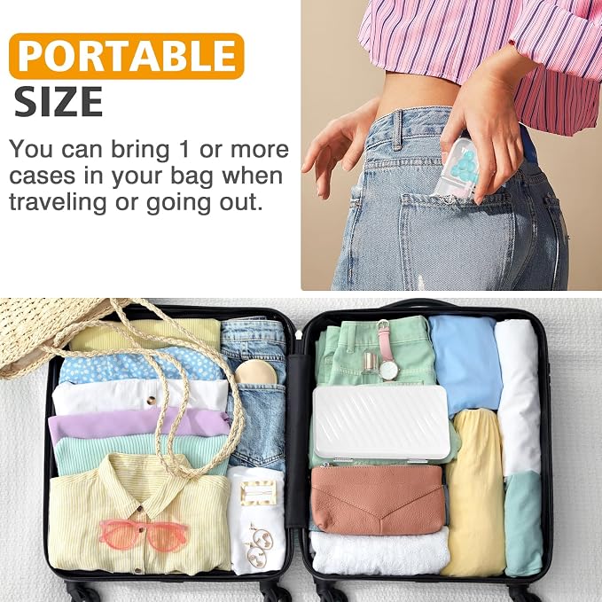 Pill Organizer 3 Times A Day - GloDeals Weekly Pill Organizer 2 Times A Day, Large Pill Box 7 Day Medicine Organizer Pill Case, Pill Container Holder, Daily Pill Box 3 Times A Day, for Vitamin, White