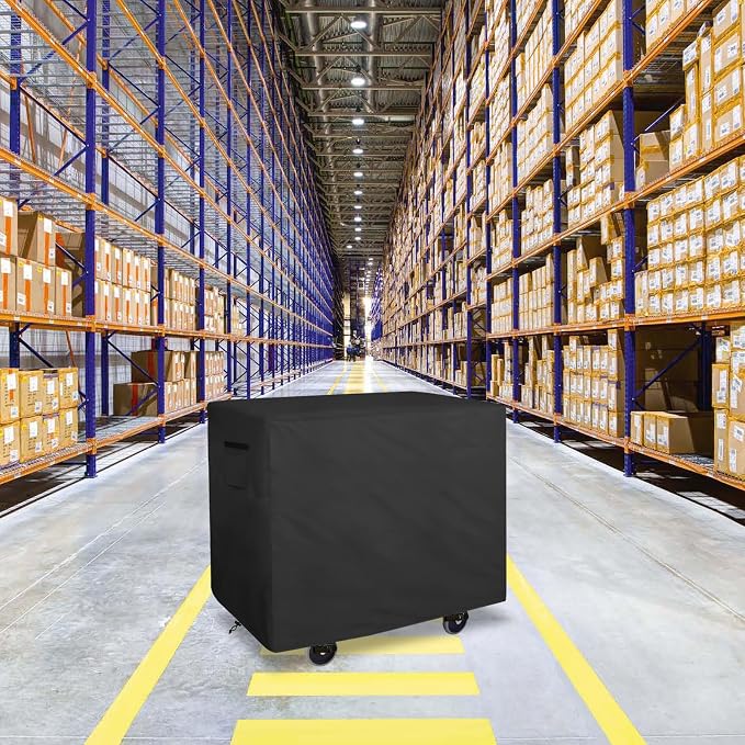 Bitubi Service Cart Cover for 500-Pound Capacity Service Utility Cart,Heavy Duty Waterproof Utility Cart Cover - 41''L x 18.8''W x 32''H(Black)