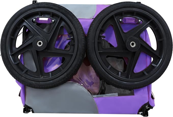 ZeHuoGe Pet Bike Trailer for Small to Medium Pets, Pet Cart Bicycle Wagon,23.62”x17.71” Roomy Cabin, Foldable & Portable, Universal Fit for 20”-29” Bikes