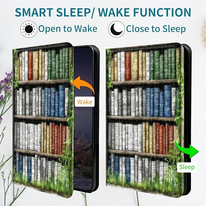 Case for Samsung Galaxy Tab A8 10.5" 2022 SM-X200/X205/X207, 360 Degree Rotating Stand with Multi-Angle Vertical & Horizontal Viewing Shockproof Protective Shell for Women Men, Green Books