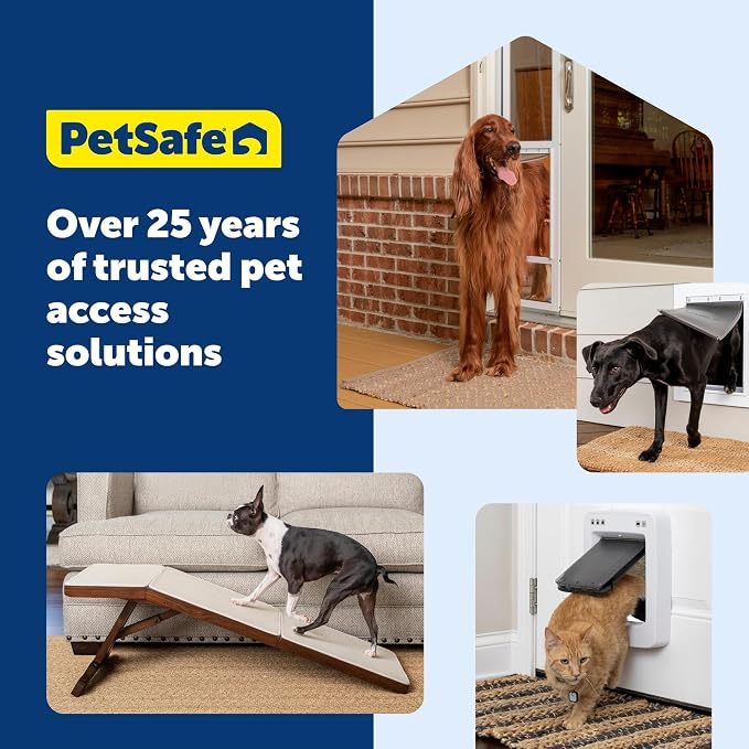 PetSafe CozyUp Folding Dog Stairs - Pet Stairs for Indoor/Outdoor at Home or Travel - Dog Steps for High Beds, Sofa with Siderails, Non-Slip Pads - Durable, Support up to 200 lbs - Extra Large, Tan | Portable & Foldable 4-Step Stairs, Non-Skid Feet, Si...