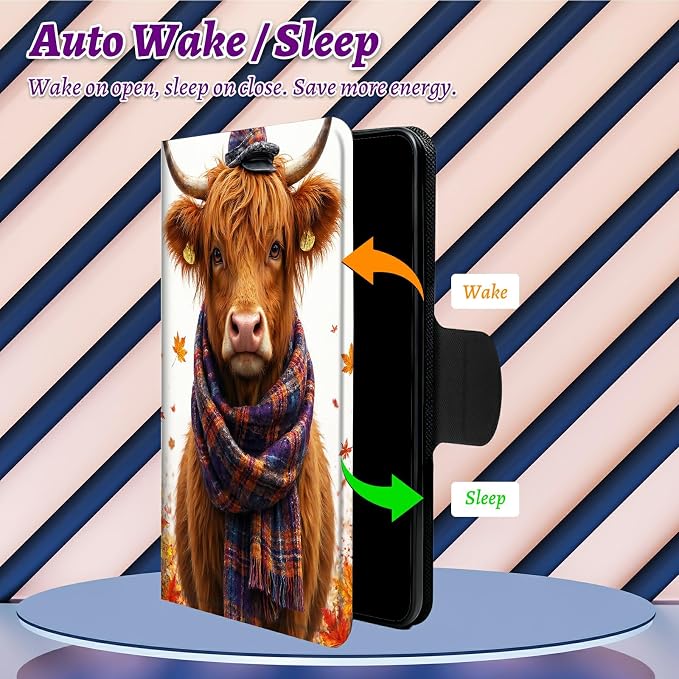 Rotating Handle Case for Samsung Galaxy Tab S6 Lite 10.4" 2024/2022/2020, 360 Degree Swivel Kickstand with Magnetic Closure Shockproof Leather Cover for Women Men, Scarf Yellow Bull