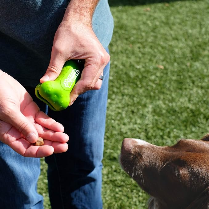 Dog Treat Pouch, Yellow Bone (30747-O) 4.3" x 2.6"