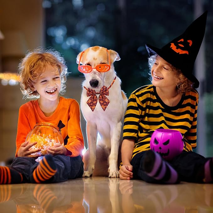 PET SHOW 10 Pack Halloween Sailor Dog Bowties for Large Dogs