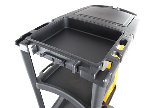 Commercial Housekeeping cart Janitorial cart with Cover and Vinyl Bag, L 52" x W 22" x H 40"
