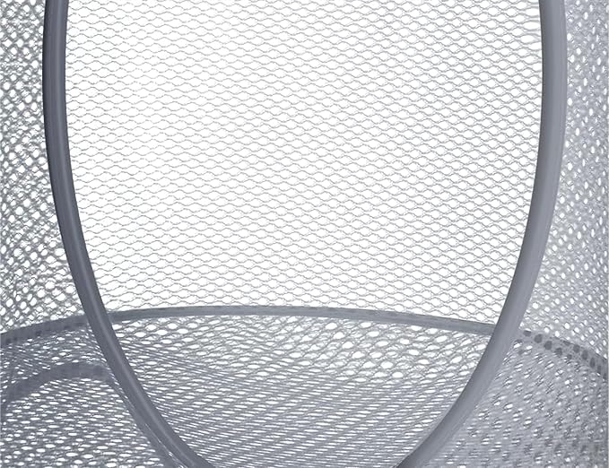 Hanging Stuffed Animal Storage Hammock Net 4 Tiers, Grey | Hanging Mesh Storage Organizer for Kids Room, Holds Plushies, Gloves, Hats, Socks, Foldable Space-saving Design