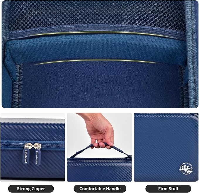 Boobowl Barber Accessories Bag for Clippers and Supplies, Hair Clipper Box | Portable Mens Clipper Storage Holder Organizer for Hair Cutting, Guard Grooming Kit and Barbers Supplies (Bag Only) -Black