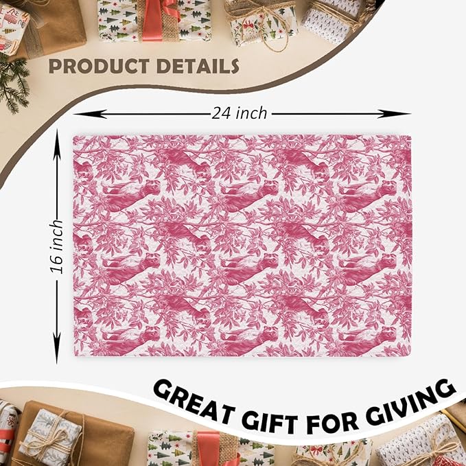 Pitbull Kitchen Dish Towels,Pink and White Floral Dog Towel Dish Tea Towels, Chinoiserie Decor for Kitchen Bathroom,Pitbull Gifts for Dog Lover Mom Dad,16x24 Inch