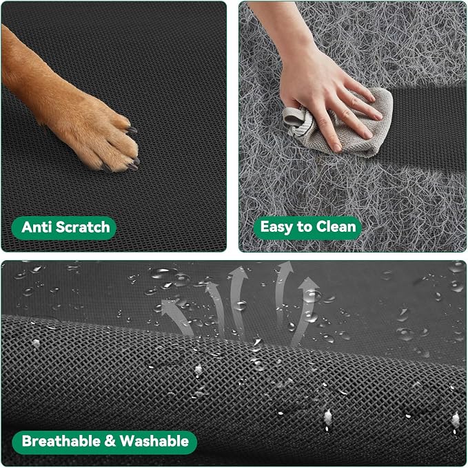 Elevated Dog Bed Outdoor Cooling Raised Cot for XL Dogs, Black 48.8in | Tool-Free Installation; Washable Cooling Breathable Mesh; Anti-Slip Feet; Indoor & Outdoor Use
