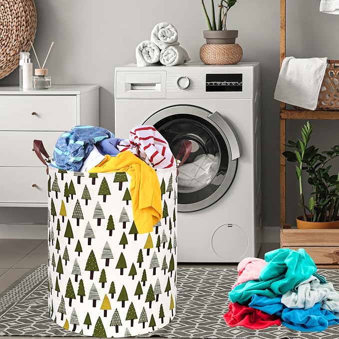 MAIZMZ Girls Storage Basket Laundry Hamper Gifts Organizer Bins Toy Box Laundry Basket Large Canvas Collapsible Chest for Home/Dorm/Kitchen/Pet/Office/Closet/Shelf/