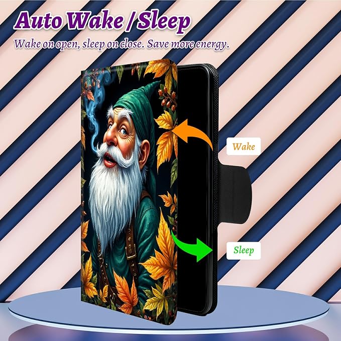 Rotating Handle Case for Samsung Galaxy Tab A11 Plus 2026/A9 Plus 11" 2024, 360 Degree Swivel Kickstand with Magnetic Closure Shockproof Leather Cover for Women Men, White Bearded Old Mman