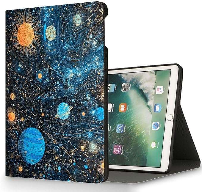 for Samsung Galaxy Tab S7 FE 2021/S8 Plus 2022/S7 Plus 2020 12.4 Inch Tablet Case,Auto Wake/Sleep,Adjustable Stand Protective Cover - Autumn Sunflower Peony