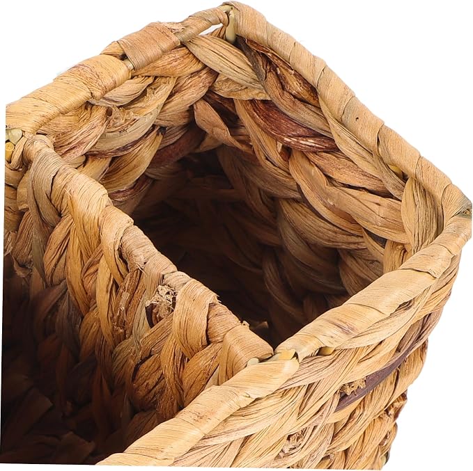 ABOOFAN Woven Storage Basket Decorative Organizer for Bathroom Bedroom and Office Rattan Design for Toiletries Household Items and Pet Toys