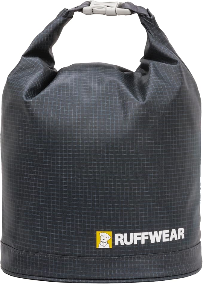 Ruffwear, Kibble Kaddie Dog Food Travel Bag, Basalt Gray | Roll-Down Closure Storage, Easy-Pour Spout, Compact Waterproof Odor-Sealing Liner with Stash Pocket, 10L/42 Cups