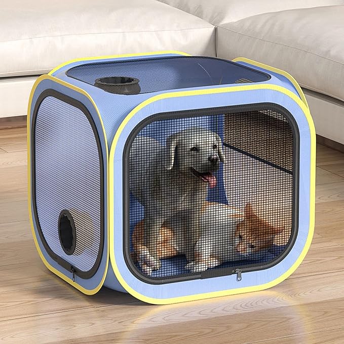 Pet Drying Box – Foldable Dog Grooming Tent, Quick Drying Hair Bag, Anti Hair Fly Cat Box | Easy Setup Lightweight Design for Home Bathing Grooming Use