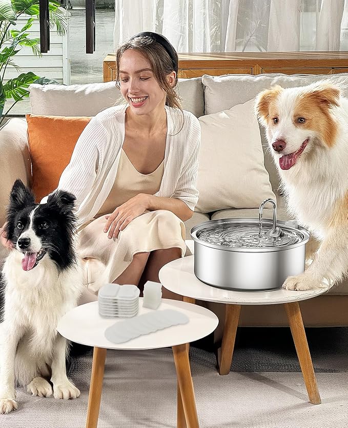 oneisall Replacement 8 Set Filters for PWF-002 7L Dog Water Fountain