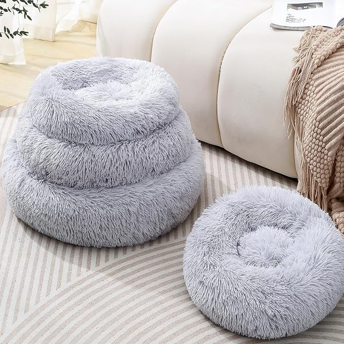 Cat Bed Bunny Bed Kitten Bed Dog Beds for Indoor Cats Pet Beds Cheap Dogs Bed Donut Dog Pillow Large Comfort Cat Pillow Warm for 4Kg Pet