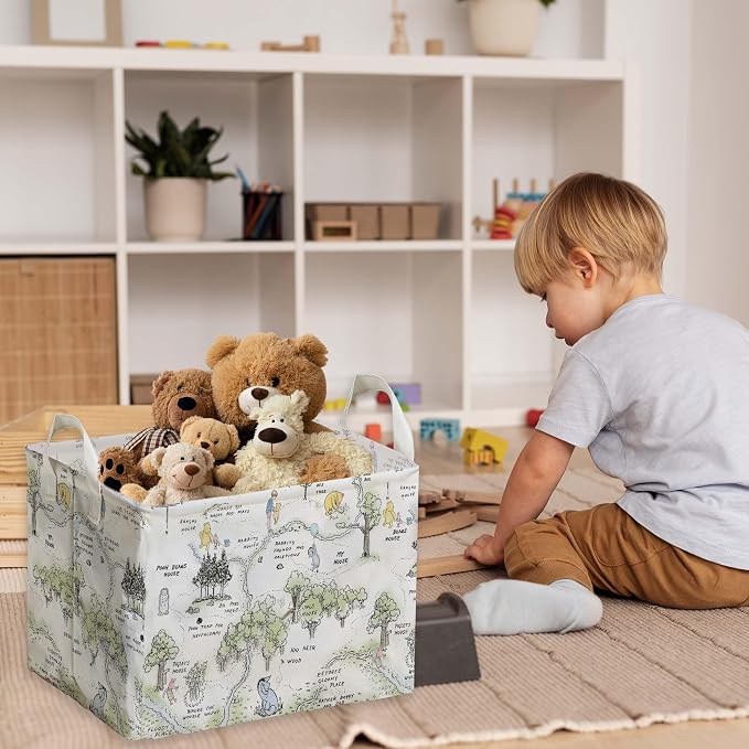 Winnie Nursery Baby Stuff, Winnie Storage Basket, Winnie Nursery Storage Baske Storage Basket With A Waterproof PE Coating, Storage Baskets Suitable For Bathroom and Bedroom