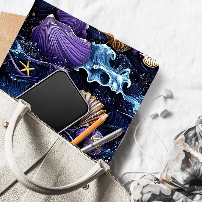 for Microsoft Surface Pro X/Pro X Plus-13 2019/2020/2021/2024 Tablet Case,Auto Wake/Sleep,Adjustable Stand Protective Cover - Ocean Shell Starfish