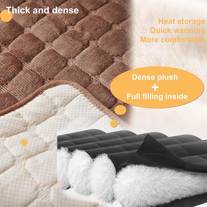 Polyester Flannel Recliner Cover, Non-Slip with 2 Side Pockets | Soft short-pile polyester with silicone backing guards armrests from pet scratches; thick one-piece cover, machine washable.
