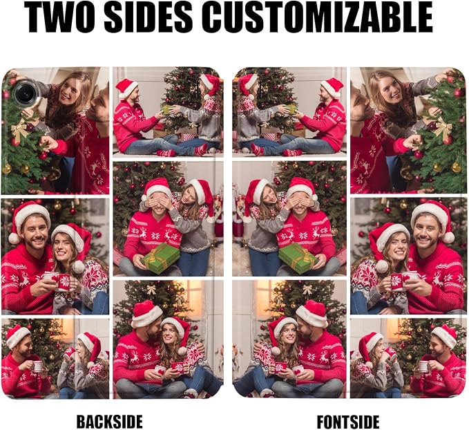 Custom Photo Personalized Flip Case for Samsung Galaxy Tab A11+/A11 Plus 11 inch(2025),Model Code: SM-X230/X236, Samsung Galaxy Tablet Customized Picture Text Leather Stand Cover Protective Case