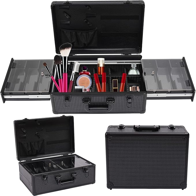 Barber Carrying Case,Beauty Salon Barber Case,Hair Stylist Tool Kits Organizer,Barber Travel Carry Case for Hair Scissors Tools Hair Stylist Pet Groome,Portable Barbers Case for Clippers & Supplies