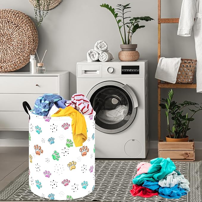 MAIZMZ Kids Hamper Storage Bins Organizer Toy Box Laundry Basket Large Canvas Collapsible Chest for Home/Dorm/Kitchen/Pet/Office/Closet/Shelf/Gift Baskets