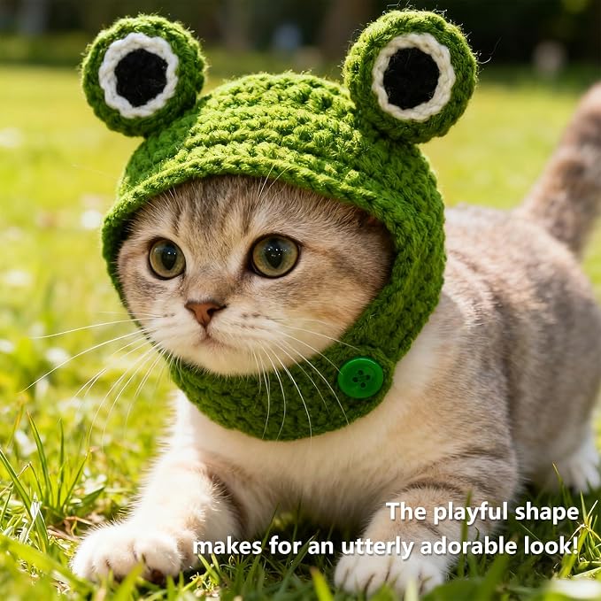Cute Cat Hat Costume Suitable for 5 to16 lbs - Hats for Cats Head Circumference 11" or Less Kitten Outfits pet Photography Outfits