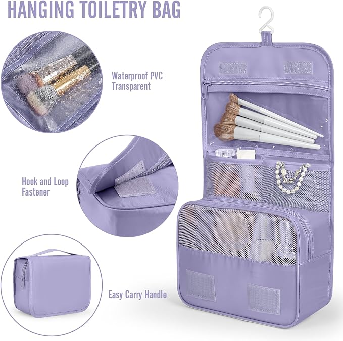 Veken 10 Set Packing Cubes for Travel Essentials, Suitcase Organizer Bags in 4 Sizes, Carry-On Luggage Accessories with Laundry Bag, Airplane Must Have with 99-Count Mesh Holes
