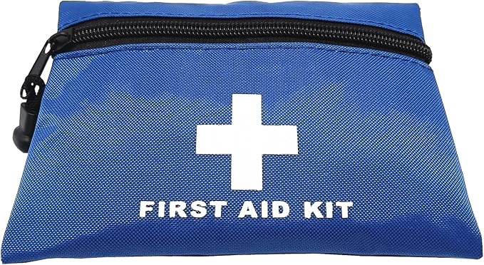 Red Emergency Bag First Aid Small Empty Travel Rescue Pouch First Responder Storage Medicine Pocket Bags for Car Home Office Kitchen Nurse Sport Outdoors Bag Only (Blue 16x11cm)