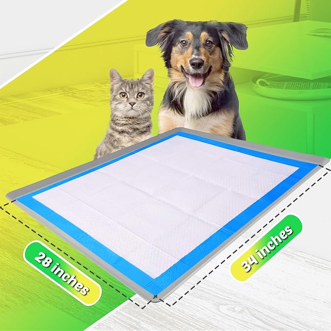 Dog Pee Pad Holder - Fits Up to 28” x 34” Pee Pad - 1 Pack - Light Grey | Stable Grip, Soft Edges, Quick Wipe Silicone Surface, Dog Pad Holder for Indoor Flooring Protection