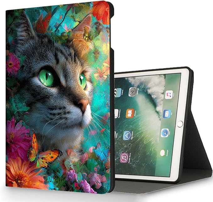for Microsoft Surface Pro 8-13" 2021 Tablet Case,Auto Wake/Sleep,Adjustable Stand Protective Cover - Cute Cat