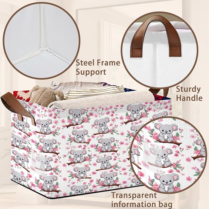 Prehistoric Friends Storage Basket Large 17x11.5x10.5 Inche- Collapsible Fabric Organizer Bin with Handles for Boys Room, Dinosaur Decor, Playroom - Decorative Hamper with Fossil Pattern - Single Pack