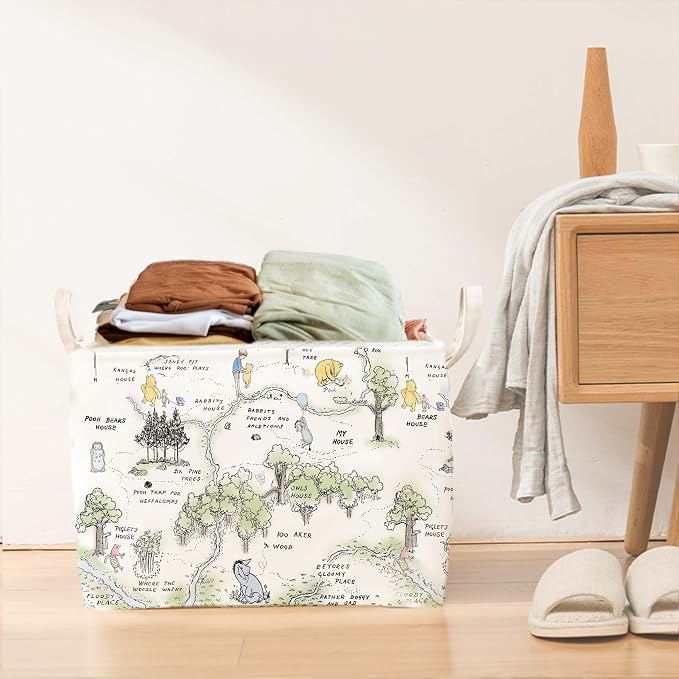 Winnie Nursery Baby Stuff, Winnie Storage Basket, Winnie Nursery Storage Baske Storage Basket With A Waterproof PE Coating, Storage Baskets Suitable For Bathroom and Bedroom
