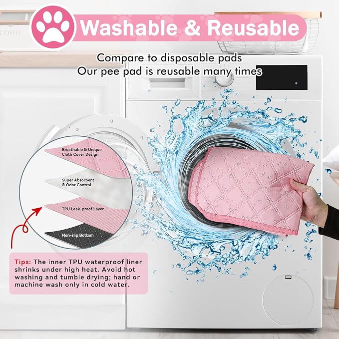 Siedihit 31" Dog Playpen,Cat Puppy Pen, Pet Portable Crate Indoor Outdoor | Durable Travel Camping Use,Foldable Dog Kennel Tent Cage for Rabbit Small Animals with Carrying Case (Pink with Pad, Medium)