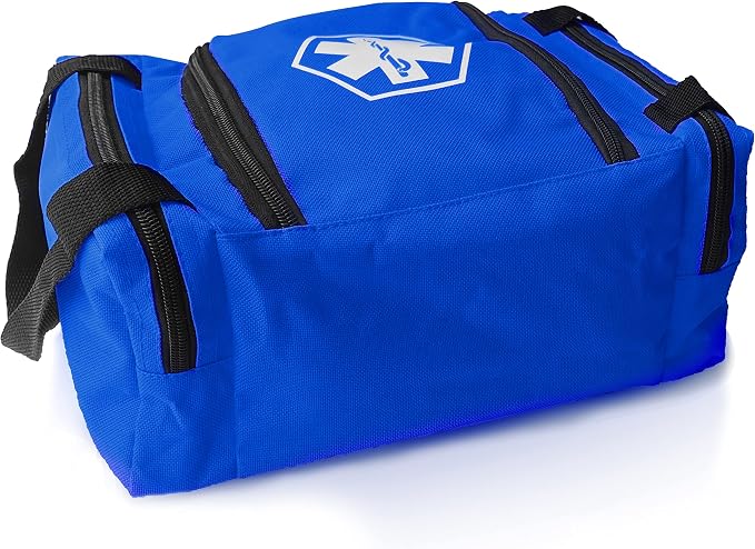 ASA TECHMED First Aid Responder EMS Emergency Medical Trauma Bag EMT, Fire Fighter, Police Officer, Paramedics, Nurse, Blue