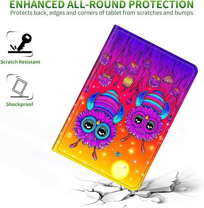 for Samsung Galaxy Tab E 9.6" 2015 SM-T560/T561/T567 Case | Slim Leather Smart Cover with Multi-Angle Anti-Slip Stand [Auto Wake/Sleep] Shell for Women Men - Honey Sunset