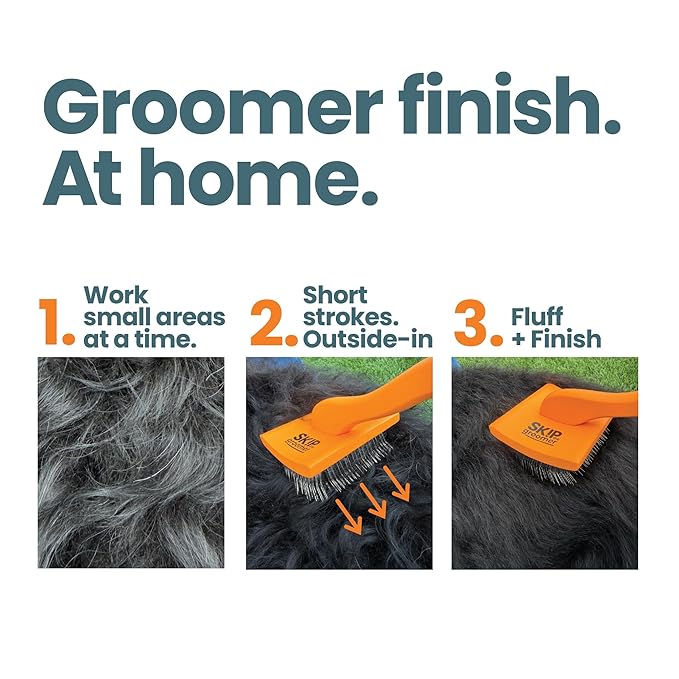 Slicker Brush for Dogs, Goldendoodle Brush for Fluff – Routine Essential for Poodles, Bernedoodles & Long Haired Breeds, Gentle Dematting & Easy-Clean Bristles – Skip the Groomer