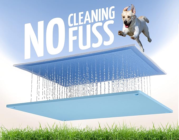 TidyFriend Dog Pee Pad Holder Tray Fits for 30” x 23” Pee Pads with Corner Lock Holes, Raised Edges, Non-Spill, Easy to Clean Silicone Dog Potty Tray Holder, for Indoor Floor Protection (Blue) | Corner Lock Holes, Raised Edges, Non-Spill, Easy to Clean...