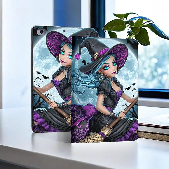 for Microsoft Surface Pro 8-13" 2021 Tablet Case,Auto Wake/Sleep,Adjustable Stand Protective Cover - Halloween Witch