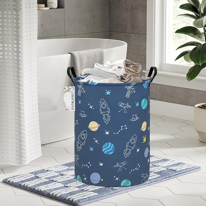 Storage Bin Foldable Nursery Organizer Basket Space | Foldable with Waterproof PE Coating Organizer Bin for Kids Boys and Girls,Office,Bedroom,Clothes