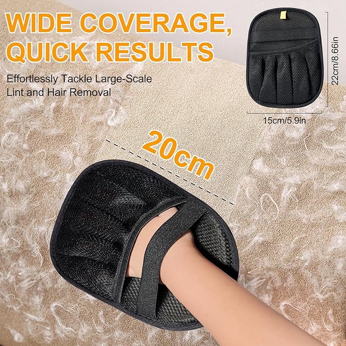 Pet Hair Remover for Laundry - Electrostatic Pet Hair Remover for Laundry, Couch, Carpet, Furniture & Pet Grooming – Reusable Cat Dog Hair Magic Brush Mitt (1 PCS)