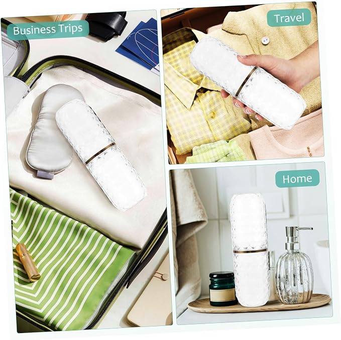 DECHOUS Travel Toothbrush Kit Toothbrush Holder Toothpaste Carrying Case Portable Brush Organizer for Travel