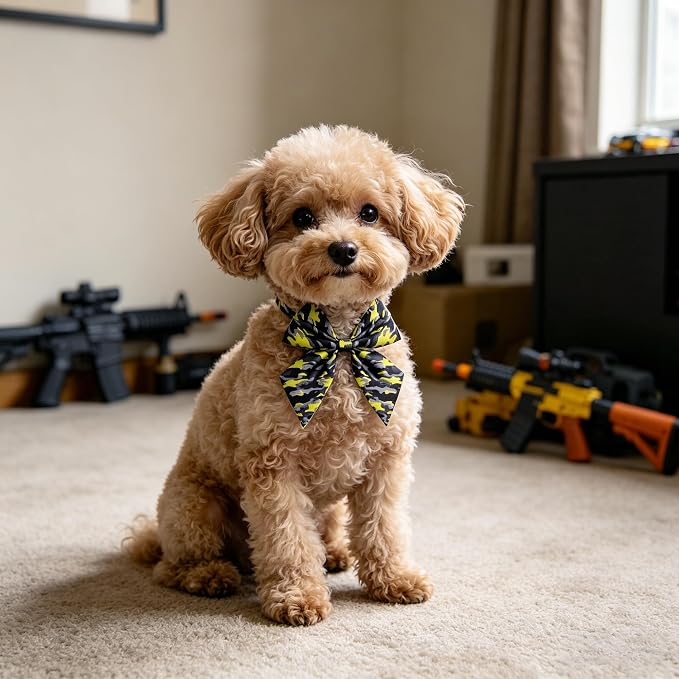 PET SHOW 10 Pack Camo Sailor Dog Bowties for Small Dogs