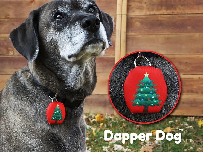 Dapper Dog - Dog Tag Silencer with Tag Ring (Christmas Tree)