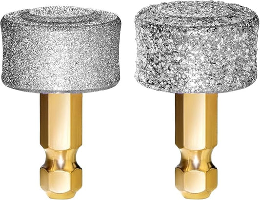 LUCKY TAIL - Dog Nail Grinder - Hard & Soft Replacement Heads - Small & Large Dogs - Premium Quality - Diamond Tip Drill Bit - Professional Dog Nail Trimmers - Grooming Tool kit - 2 Pack
